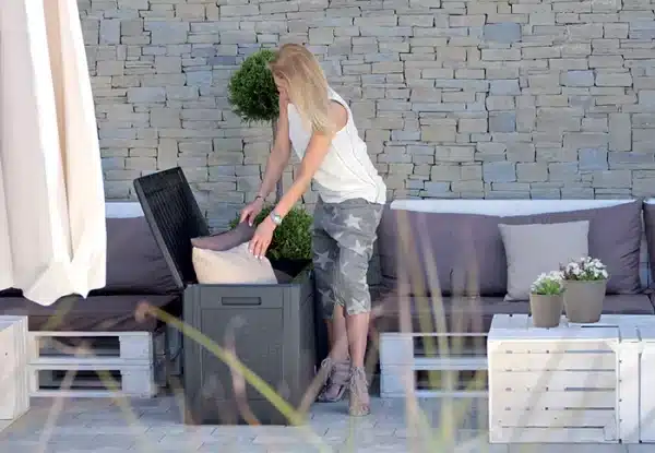 Záhradný box BOXE RATO antracit 119cm - 310L