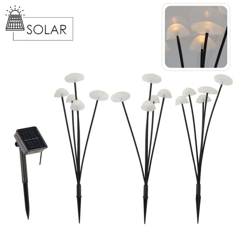 Solárna lampa Hríby 43cm
