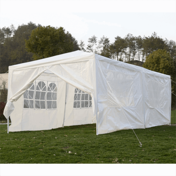 Záhradný párty stan, biela, 3x6 m, TEKNO TYP 2 + 6 bočných strán - Image 7