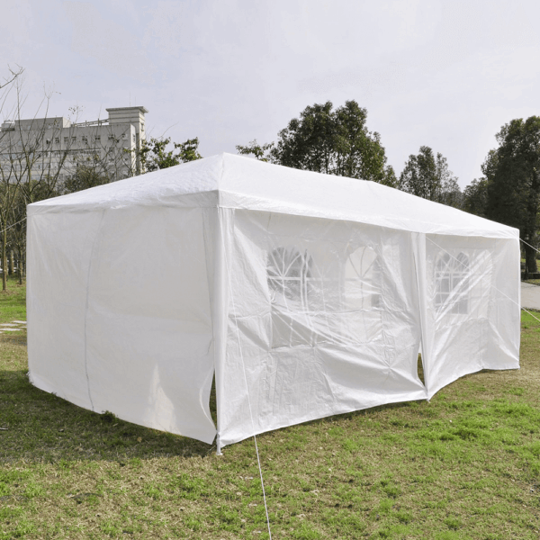Záhradný párty stan, biela, 3x6 m, TEKNO TYP 2 + 6 bočných strán - Image 8