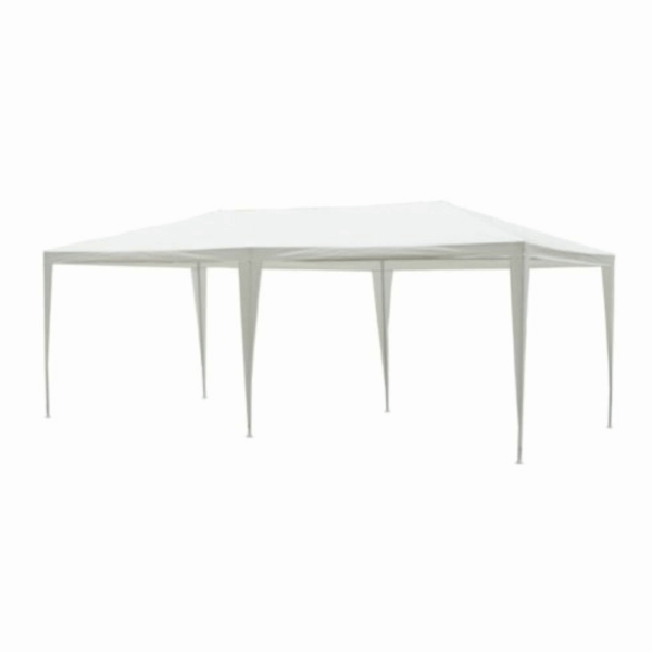 Záhradný párty stan, biela, 3x6 m, TEKNO TYP 2 + 6 bočných strán - Image 2
